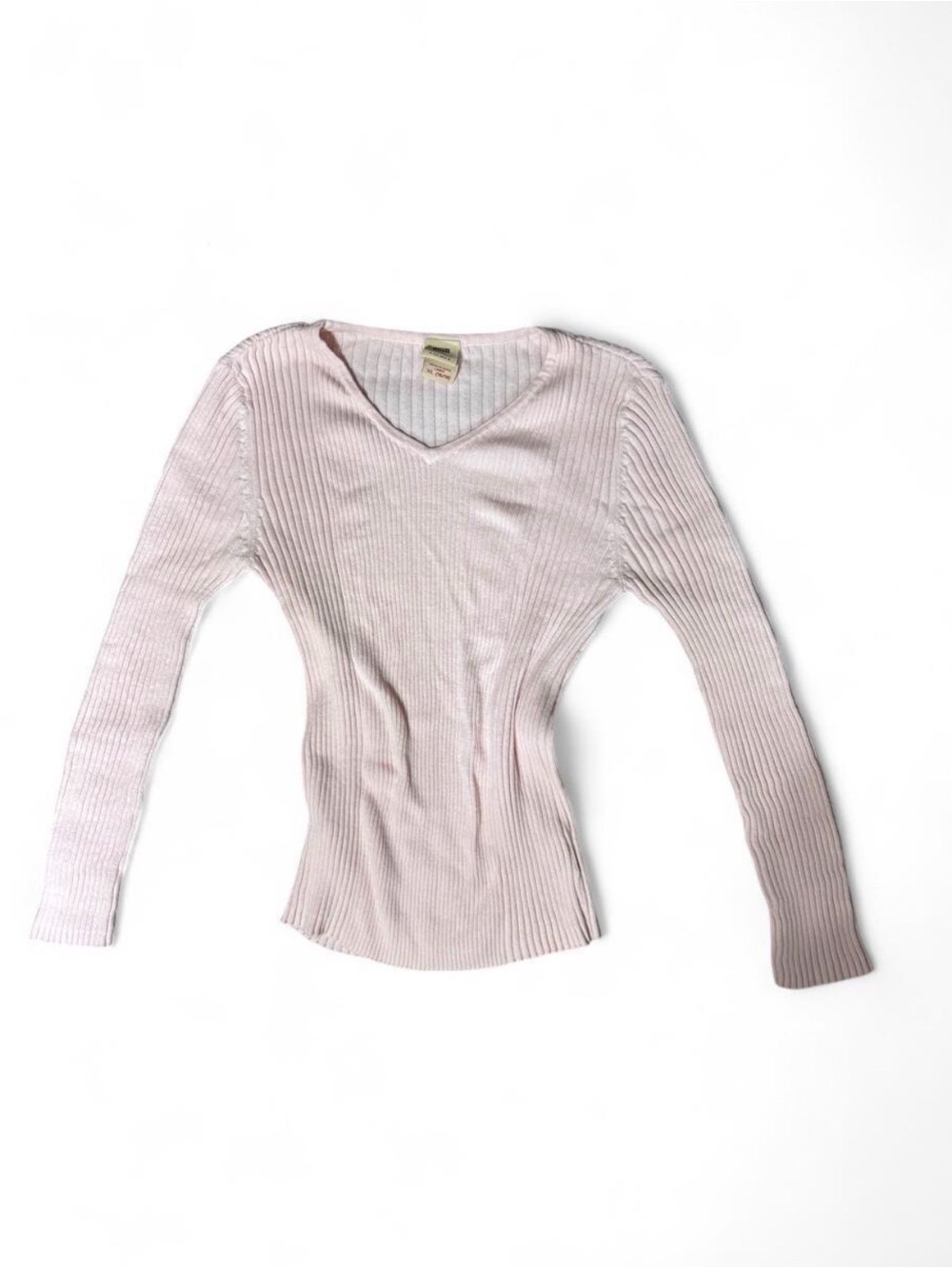 Faded Glory Pink XL ribbed long sleeve top #ribbed #basics